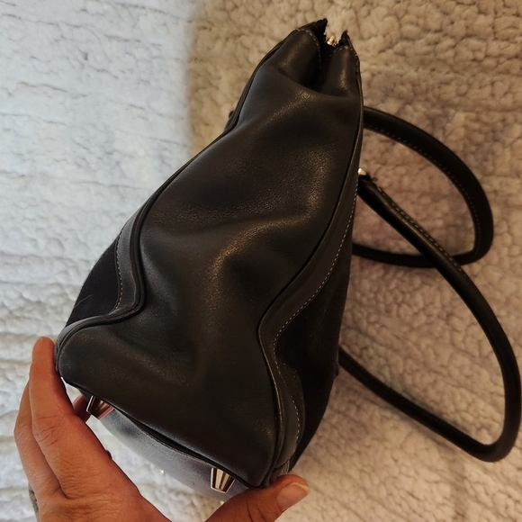 Vintage Coach linen handbag with leather accents - Picture 5 of 13